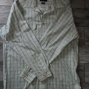 Ariat Green and White Plaid Shirt